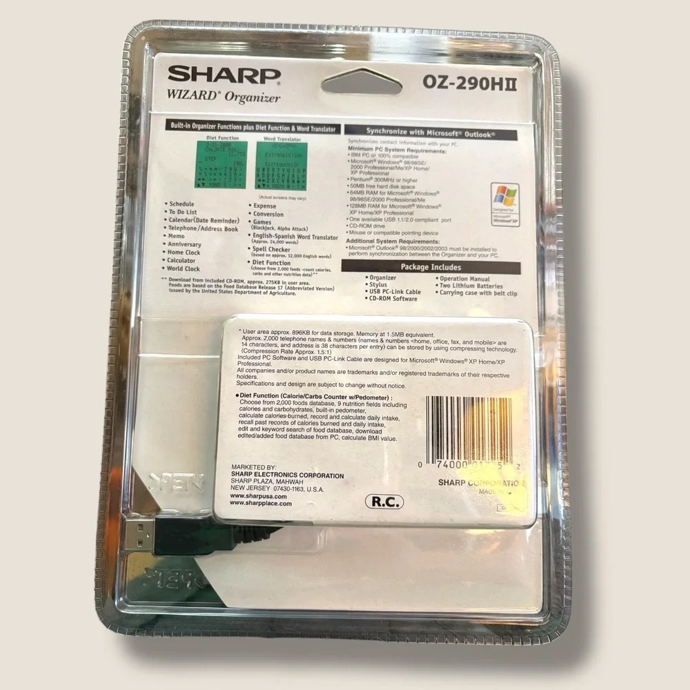 Sharp‎ OZ-290HII Pen Touch Wizard Organizer with Outlook Sync Factory Sealed